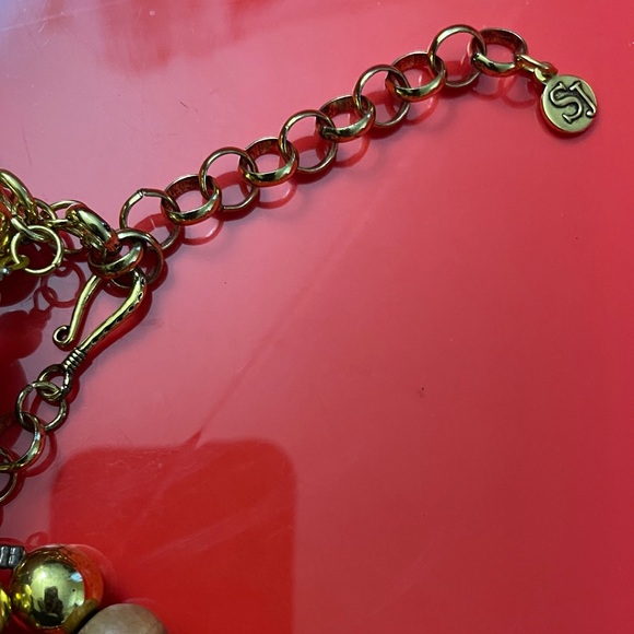 Sassy Jones Gold and Brown Beaded Necklace Set - Picture 5 of 6